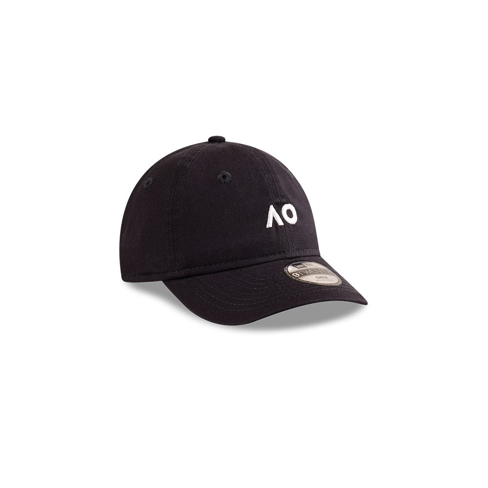 Australian Open Youth Hat - 2025 Core AO Navy 9Twenty Kids Strapback Cap - New Era